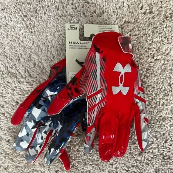 UA UNDER ARMOUR F8 LE FREEDOM RECEIVER FOOTBALL GLOVES - Picture 4 of 4